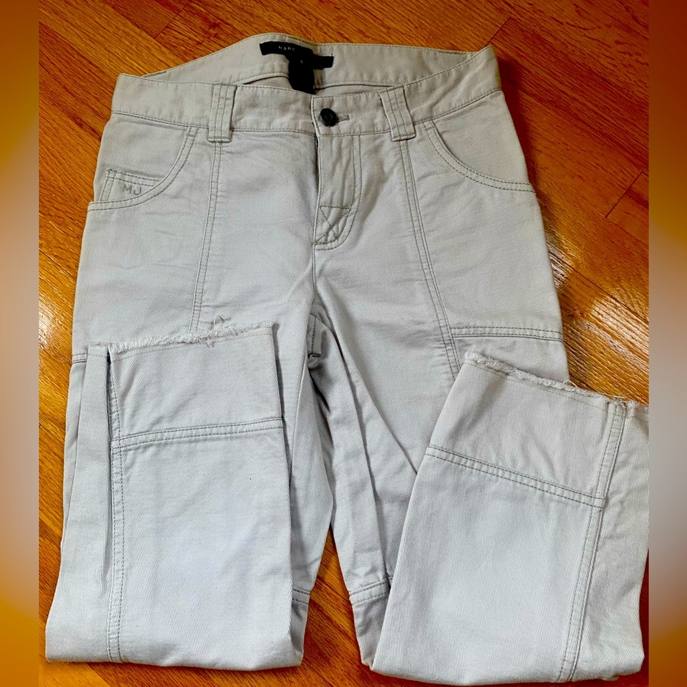 Marc Jacobs khaki cropped designer jeans